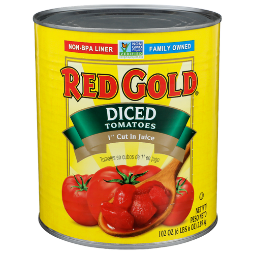 Red Gold 1" Cut In Juice Diced Tomatoes - 102 Ounce