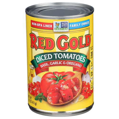 Red Gold 12 Di Tom W Basil Garlic Oregano - 14.5 Ounce