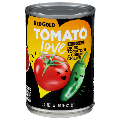 Red Gold Tomato Love Original Diced Tomatoes + Green Chilies - 10 Ounce Image 1 of 4