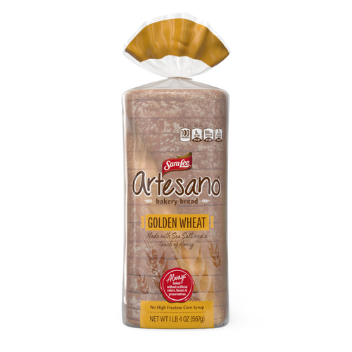 Sara Lee Artesano Bakery Bread Golden Wheat - 16.4 Ounce