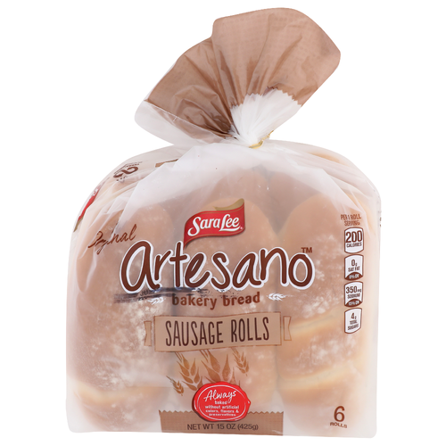 Sara Lee Artesano Bakery Bread Sala Sausage Rolls - 2.5 Ounce - 6 Count