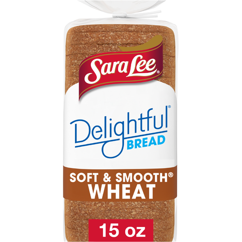 Sara Lee Delightful Soft & Smooth Wheat Bread, Whole Bread Bag - 15 Ounce