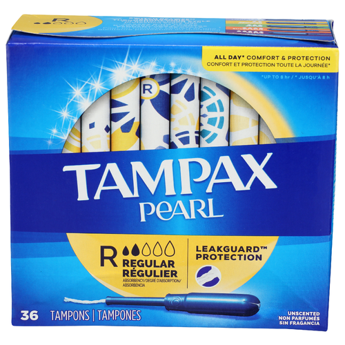 Tampax Tampons, Regular, Unscented - 36 Each