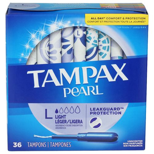 Tampax Pearl Tampons Light Absorbency - 36 Count