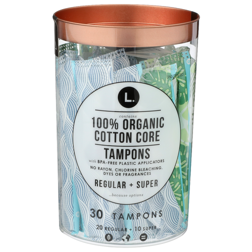L. Regular + Super Tampons - 30 Count