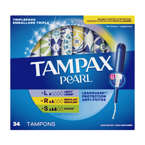 Tampax Pearl Tampons - 34 Count