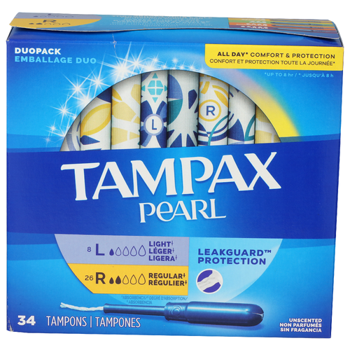 Tampax Pearl Duopack Tampons - 34 Count