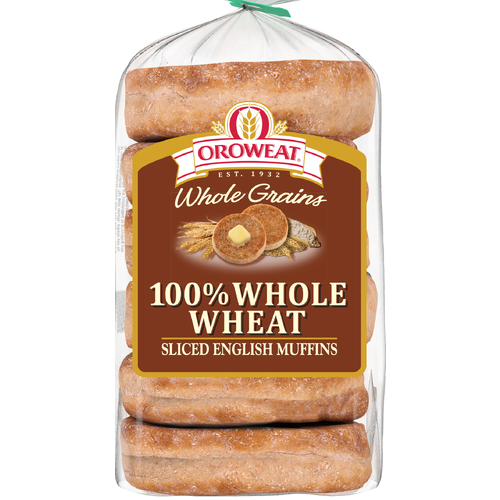 Oroweat Whole Wheat English Muffins 100% - 13.75 Ounce Image 1 of 4