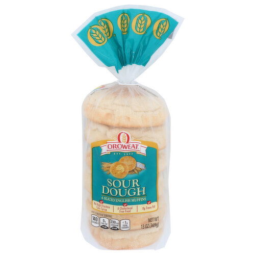 Oroweat English Muffins Sourdough - 2.167 Ounce - 6 Count