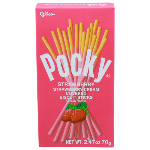 Pocky Strawberry Cream Covered Biscuit Sticks - 2.47 Ounce
