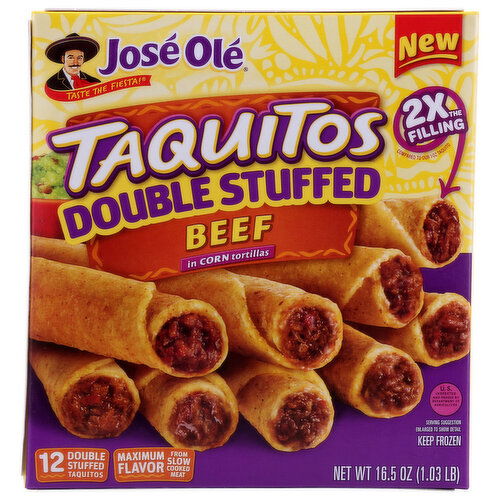 Jose Ole Taquitos Dbl Stfd Beef Taquito - 1.375 Ounce - 12 Count