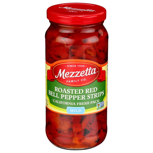 Mezzetta Family Co Mild Roasted Red Bell Pepper Strips - 16 Fluid Ounce