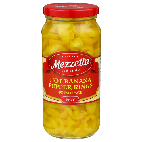 Mezzetta Family Co Hot Banana Pepper Rings - 16 Fluid Ounce