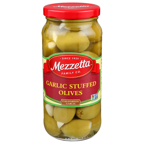Mezzetta Family Co California Garlic Stuffed Olives - 10 Ounce