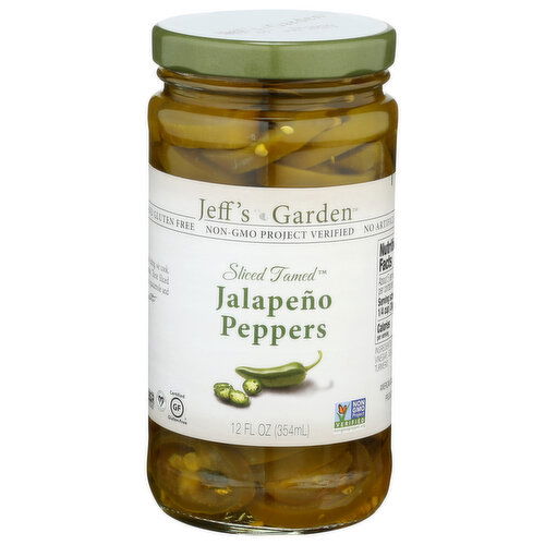 Jeff's Garden Sliced Tamed Jalapeño Peppers - 12 Fluid Ounce