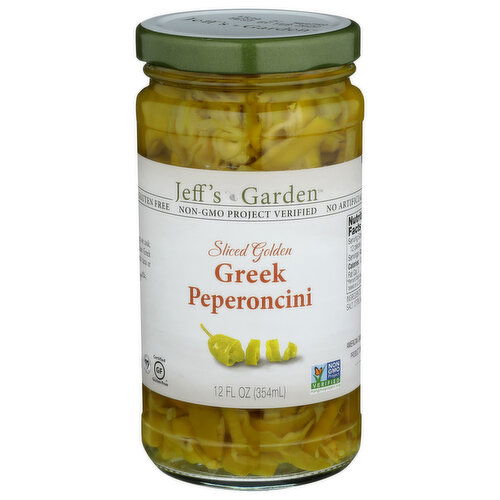 Jeff's Garden Peperoncini Sliced Golden Greek - 12 Fluid Ounce