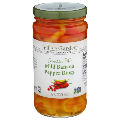 Jeff's Garden Peppers Sliced Mild Banana - 12 Fluid Ounce