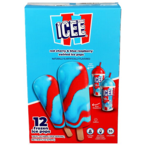 Fanta Red Cherry & Blue Raspberry Icee - 1.65 Fluid Ounce - 12 Count