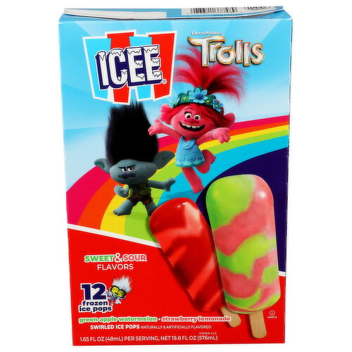 Fanta Strawberry Lemonade & Green Apple Watermelon Icee - 1.65 Fluid Ounce - 12 Count