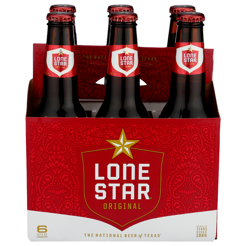 Lone Star Original Beer - 12 Fluid Ounce - 6 Count Image 1 of 2