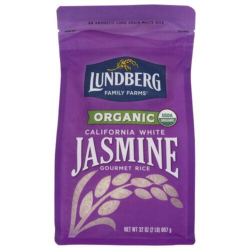 Lundberg Family Farms Rice Organic California White Jasmine - 32 Ounce