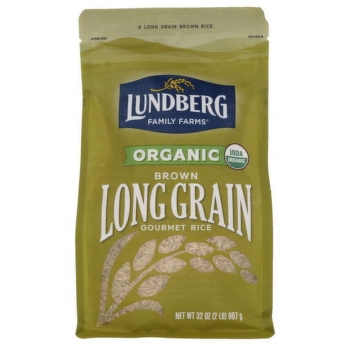 Lundberg Family Farms Rice Organic Brown Long Grain - 32 Ounce