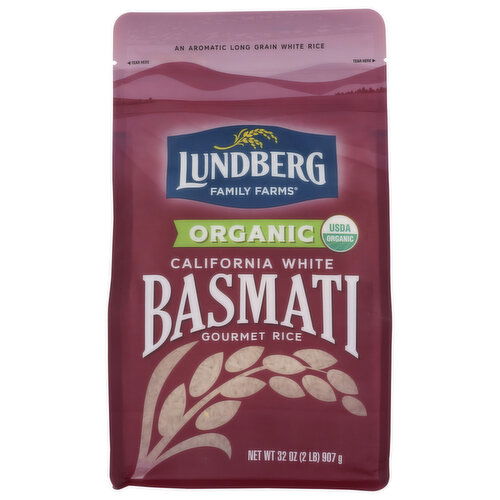 Lundberg Family Farms Rice Organic California White Basmati - 32 Ounce