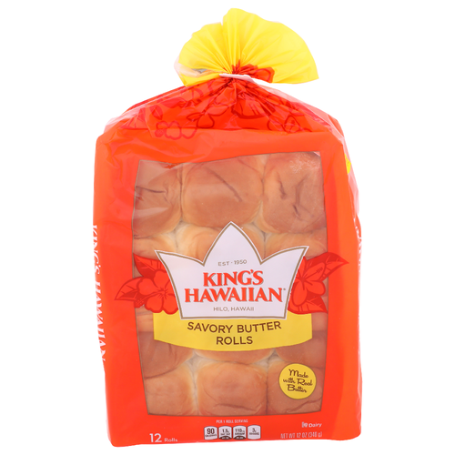 King's Hawaiian Savory Butter Rolls - 12 Ounce