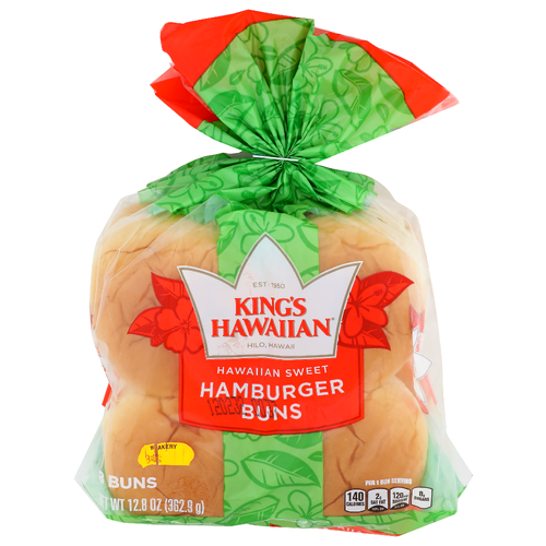 King's Hawaiian Sweet Hamburger Buns - 1.6 Ounce - 8 Count
