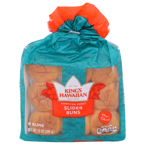 King's Hawaiian Pre-Sliced Sweet Slicer Buns - 1.111 Ounce - 9 Count