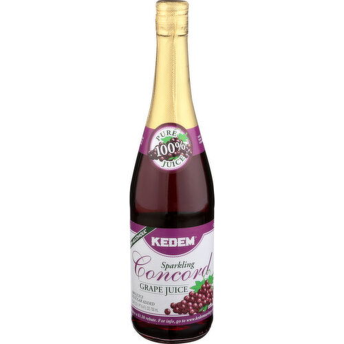 Kedem Sparkling Grape Juice Concord - 25.4 Fluid Ounce
