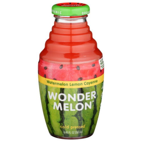 WONDER MELON Watermelon Juice Cayenne Lemon - 8.45 Fluid Ounce