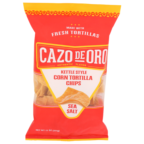 CAZO DE ORO Sea Salt Kettle Style Tortilla Chips - 11 Ounce