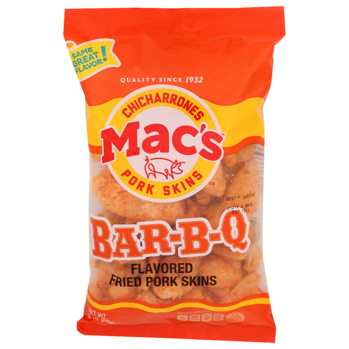 Macs Porkskins BBQ - 3 Ounce