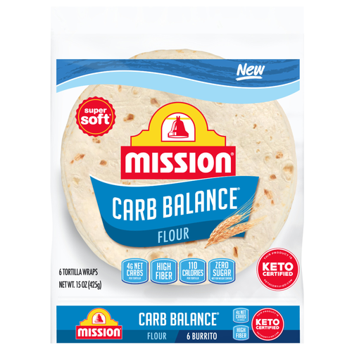 Mission Carb Balance Flour Tortillas, Burrito Size - 6 Ounce