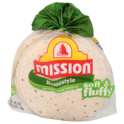 Mission Homestyle Soft Taco Flour Tortillas - 2.25 Ounce - 22 Count