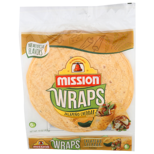 Mission Jalapeno Cheddar Wraps - 2.5 Ounce - 6 Count