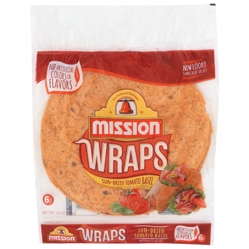 Mission Wraps Tomato Basil - 2.5 Ounce - 6 Count