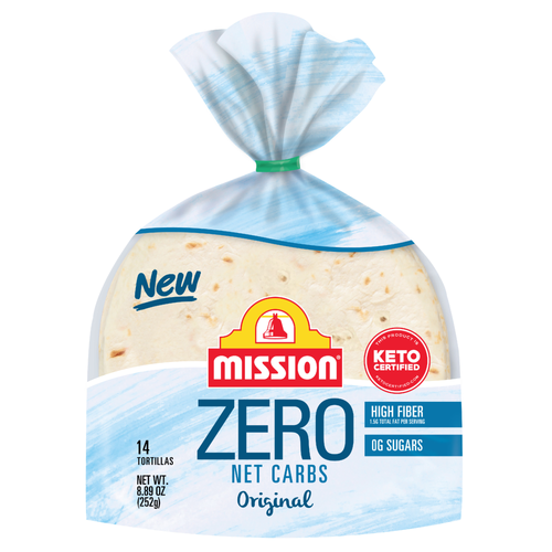 Mission Zero Net Carbs Original Flour Tortillas, Street Tacos Size - 0.635 Ounce - 14 Count