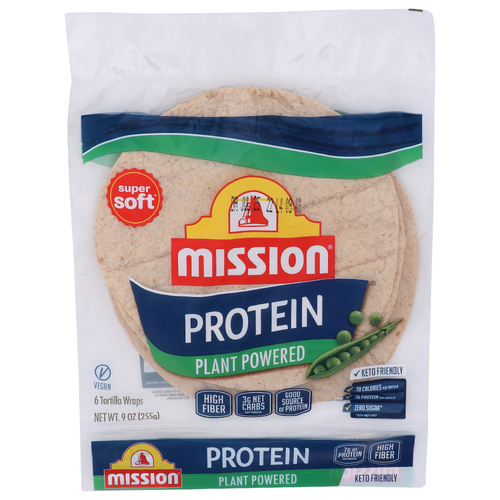 Mission Protein Super Soft Tortilla Wraps - 1.5 Ounce - 6 Count
