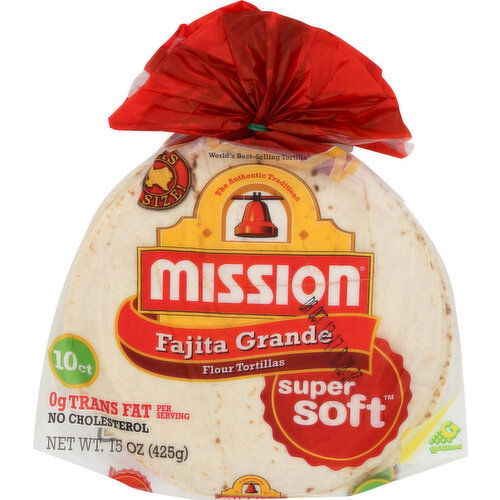 Mission Tortilla Fajita Grande - 1.5 Ounce - 10 Count