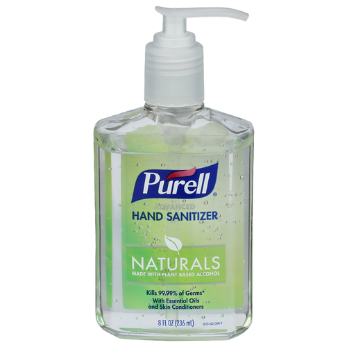 PURELL Naturals Hand Sanitizer Pump Bottle - 8 Fluid Ounce