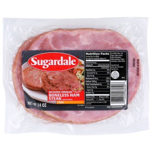 Sugardale Bnls Hkry Ham Stk - 7 Ounce - 2 Count