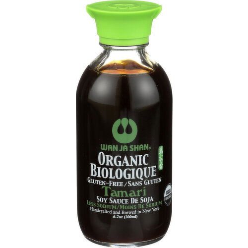 Wan Ja Shan Organic Gluten-Free Tamari Less Sodium Soy Sauce Dispenser - 6.7 Ounce