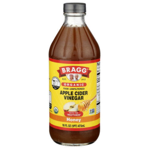 Bragg Acidic, Sweet Vinegar With Honey Liquid Organic Apple Cider Vinegar & Honey Blend - 16 Fluid Ounce