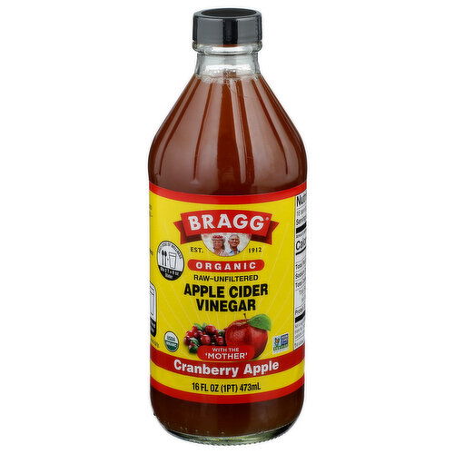 BRAGG Cranberry Apple Enhanced Vinegars - 16 Fluid Ounce