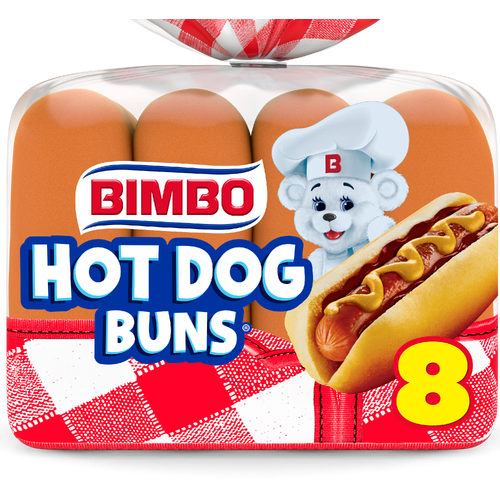 Bimbo White Hot Dog Buns - 1.75 Fluid Ounce - 8 Count