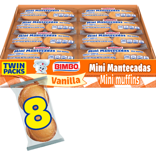Bimbo Mini Mantecadas Vanilla Muffins - 17.6 Ounce