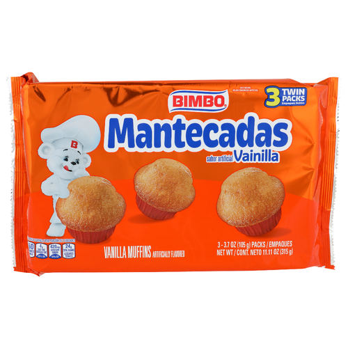 Bimbo Vanilla Muffins - 3.703 Ounce - 3 Count