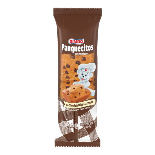 Bimbo Panquecitos Chocolate Chip Pound Cakes, , Each Mini Bag - 4.94 Ounce Image 1 of 2